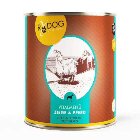 Dog Wet pet food RyDog Goat&Horse (Ziege&Pferd) 800g 6 Piece -1- Anifit